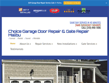 Tablet Screenshot of garagedoorrepairmalibu.info